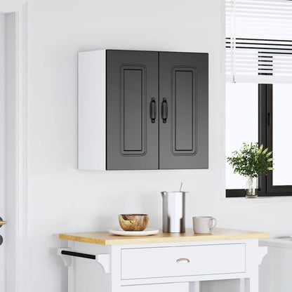 vidaXL Küchen-Hängeschrank Kalmar Schwarz Holzwerkstoff