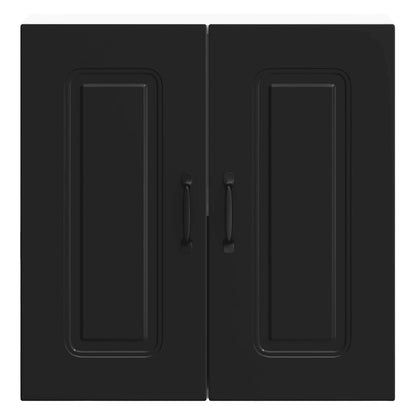 vidaXL Küchen-Hängeschrank Kalmar Schwarz Holzwerkstoff