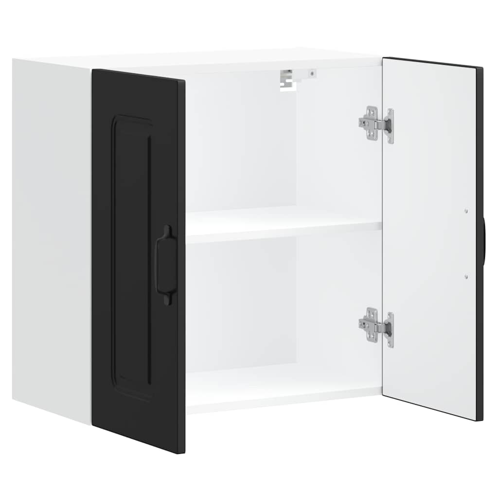 vidaXL Küchen-Hängeschrank Kalmar Schwarz Holzwerkstoff