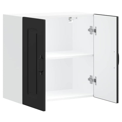 vidaXL Küchen-Hängeschrank Kalmar Schwarz Holzwerkstoff