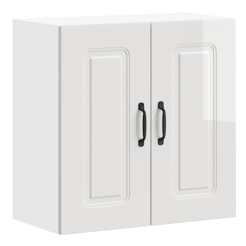 vidaXL Küchen-Hängeschrank Kalmar Hochglanz-Weiß Holzwerkstoff