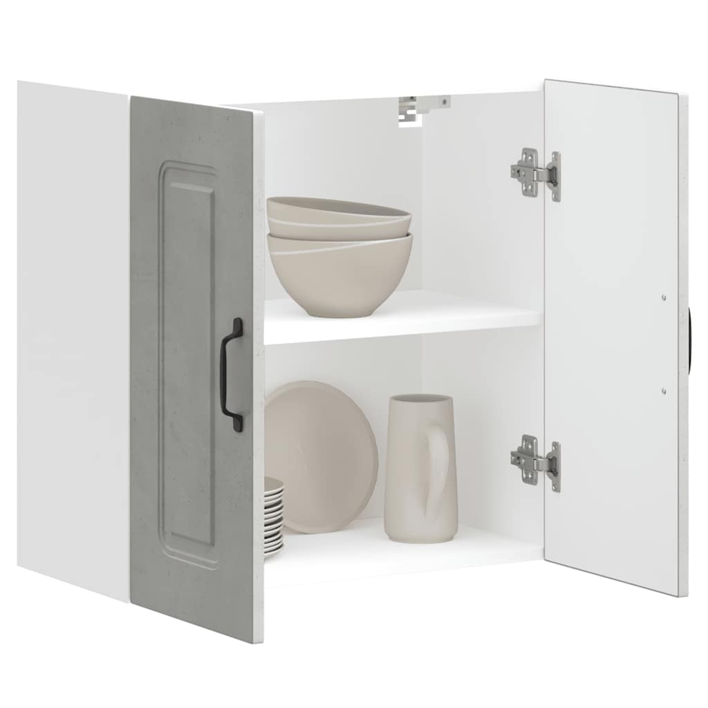 vidaXL Meuble haut de cuisine Kalmar gris béton, bois d'ingénierie