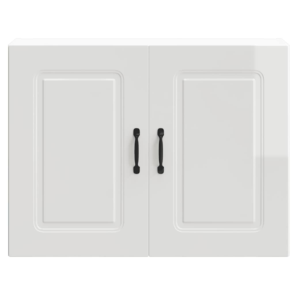 vidaXL Meuble haut de cuisine Kalmar Blanc brillant Bois d'ingénierie