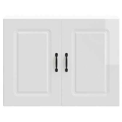vidaXL Meuble haut de cuisine Kalmar Blanc brillant Bois d'ingénierie