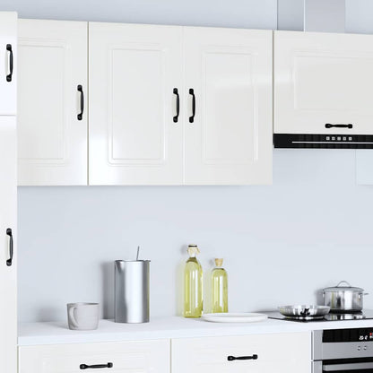 vidaXL Meuble haut de cuisine Kalmar Blanc brillant Bois d'ingénierie