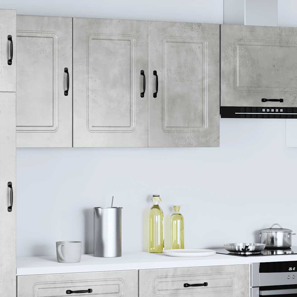 vidaXL Meuble haut de cuisine Kalmar gris béton en bois d'ingénierie