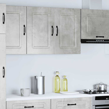 vidaXL Meuble haut de cuisine Kalmar gris béton en bois d'ingénierie