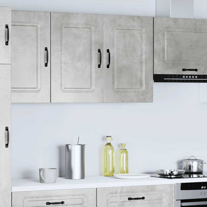 vidaXL Meuble haut de cuisine Kalmar gris béton en bois d'ingénierie