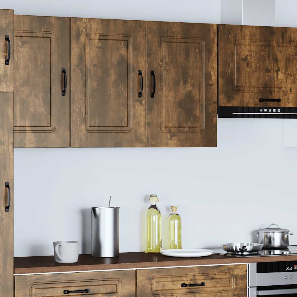 vidaXL Meuble haut de cuisine Kalmar en bois d'ingénierie chêne fumé
