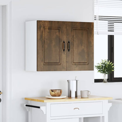 vidaXL Meuble haut de cuisine Kalmar en bois d'ingénierie chêne fumé
