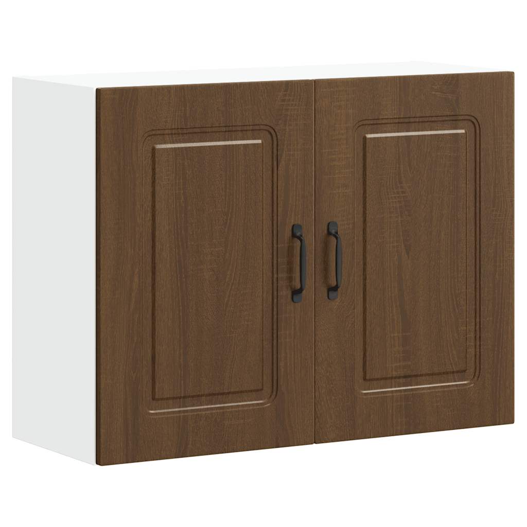 vidaXL Meuble haut de cuisine Kalmar Marron aspect chêne Bois d'ingénierie