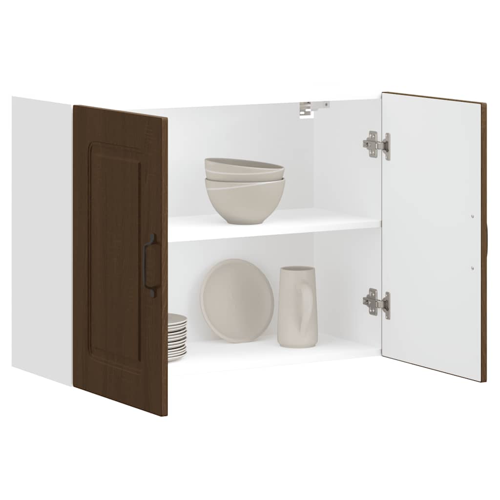 vidaXL Meuble haut de cuisine Kalmar Marron aspect chêne Bois d'ingénierie