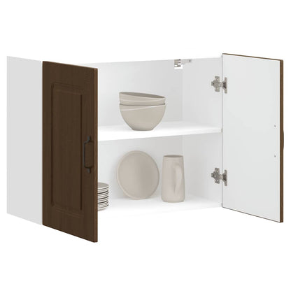 vidaXL Meuble haut de cuisine Kalmar Marron aspect chêne Bois d'ingénierie