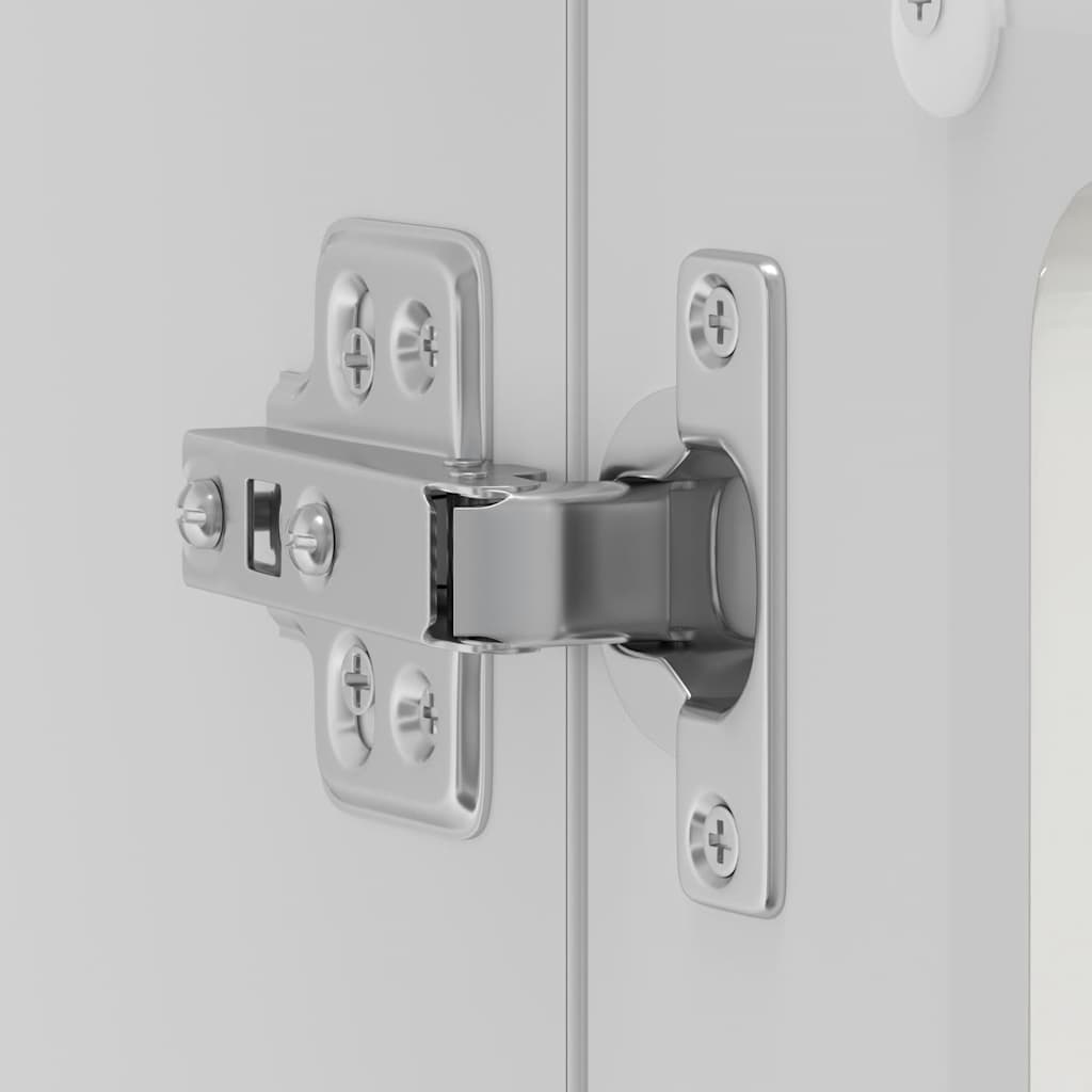 vidaXL Küchen-Hängeschrank mit Glastür Kalmar Hochglanz-Weiß Holzwerkstoff