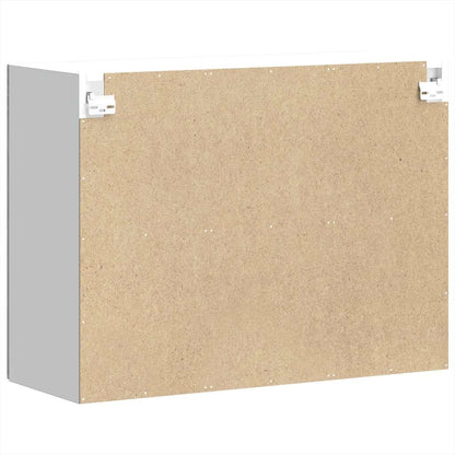 vidaXL Meuble haut de cuisine avec porte vitrée Kalmar gris et décor chêne Sonoma, bois d'ingénierie