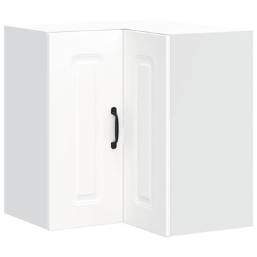 vidaXL Meuble haut d'angle de cuisine Kalmar Blanc Bois d'ingénierie