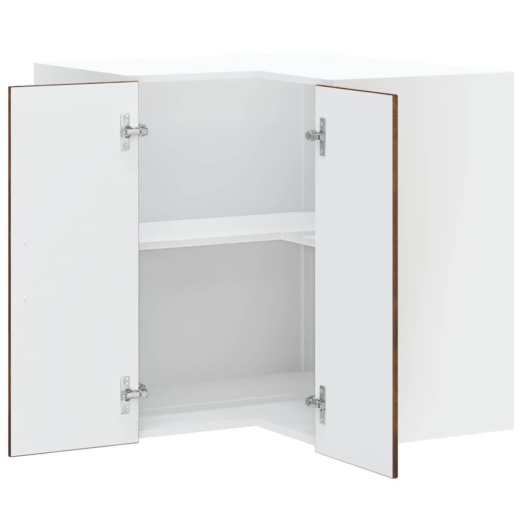vidaXL Armoire haute d'angle de cuisine Kalmar en bois d'ingénierie couleur chêne fumé