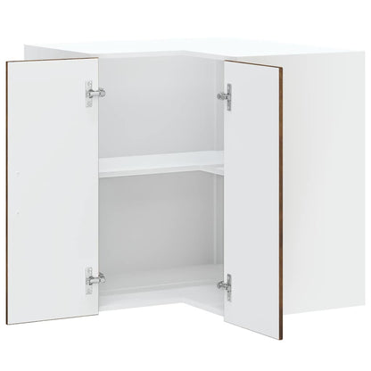 vidaXL Armoire haute d'angle de cuisine Kalmar en bois d'ingénierie couleur chêne fumé