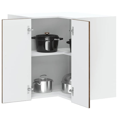 vidaXL Armoire haute d'angle de cuisine Kalmar en bois d'ingénierie couleur chêne fumé