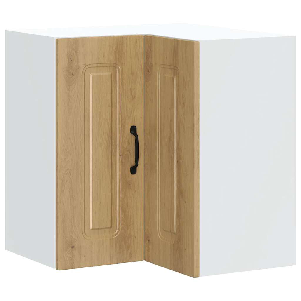 vidaXL Küchen-Eckhängeschrank Kalmar Artisan-Eiche Holzwerkstoff