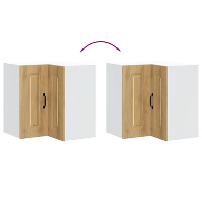 vidaXL Küchen-Eckhängeschrank Kalmar Artisan-Eiche Holzwerkstoff