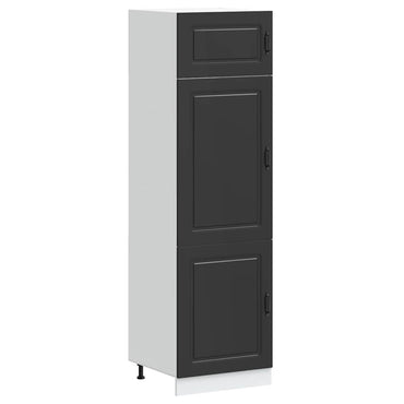 vidaXL Meuble haut de cuisine Kalmar Noir Bois d'ingénierie