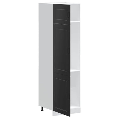vidaXL Meuble haut de cuisine Kalmar Noir Bois d'ingénierie