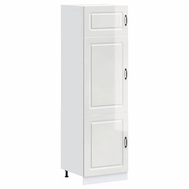 vidaXL Armoire de cuisine Kalmar Blanc brillant Bois d'ingénierie