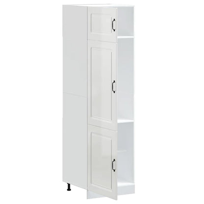 vidaXL Armoire de cuisine Kalmar Blanc brillant Bois d'ingénierie