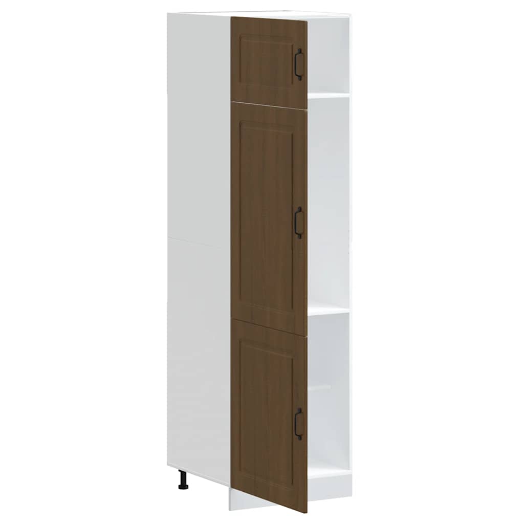 vidaXL Meuble de cuisine Kalmar Marron Aspect chêne Bois d'ingénierie