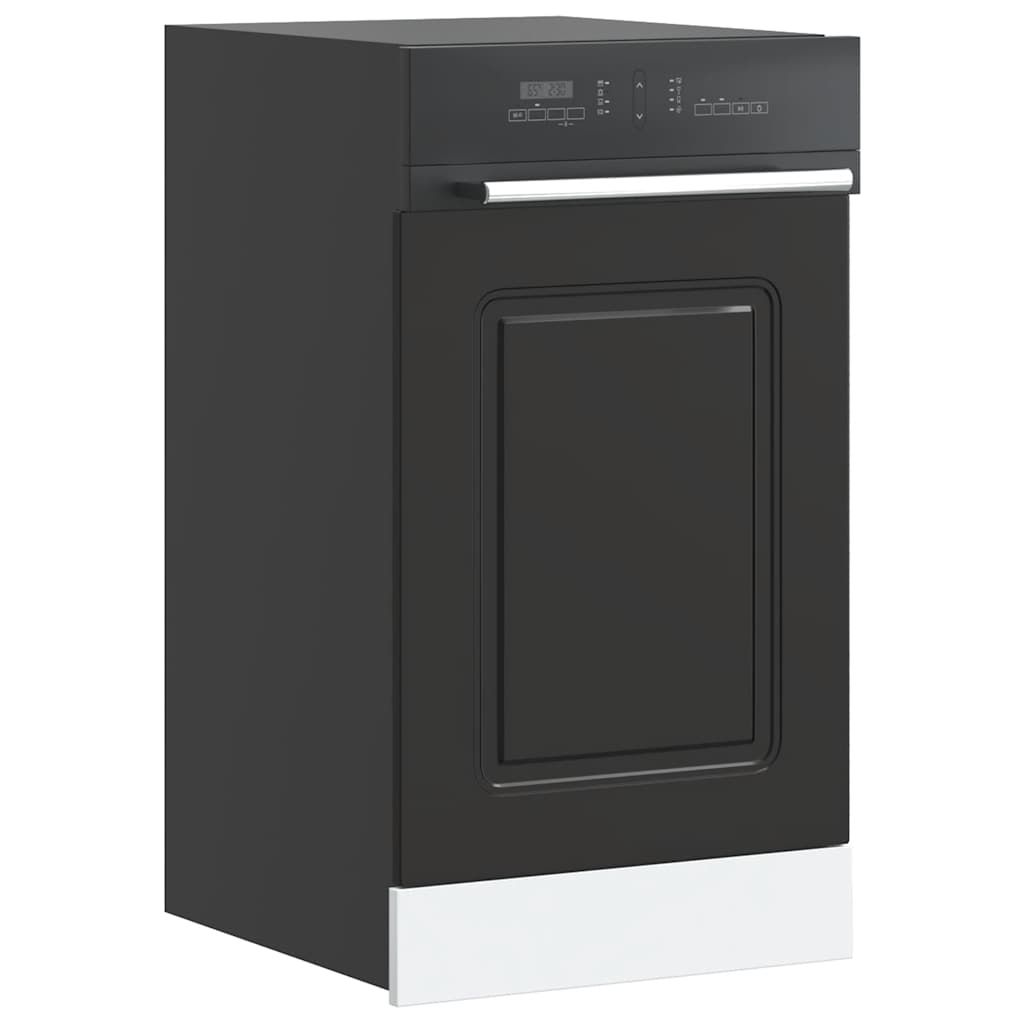 vidaXL Geschirrspülerblende Kalmar Schwarz 45x1,5x67 cm Holzwerkstoff
