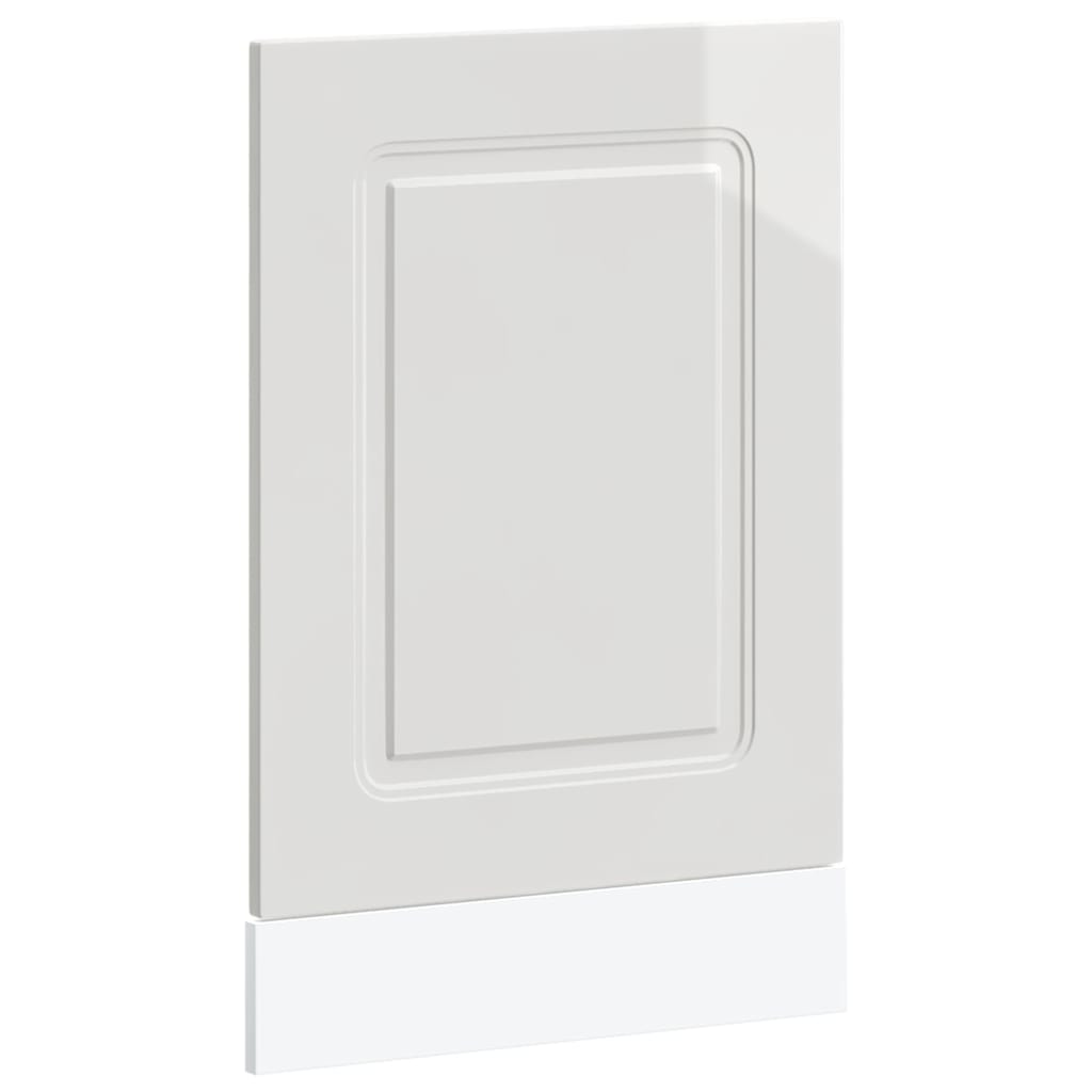 vidaXL Façade de lave-vaisselle Kalmar Blanc brillant 45x1,5x67 cm