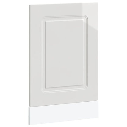 vidaXL Façade de lave-vaisselle Kalmar Blanc brillant 45x1,5x67 cm