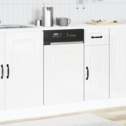 vidaXL Façade de lave-vaisselle Kalmar Blanc brillant 45x1,5x67 cm