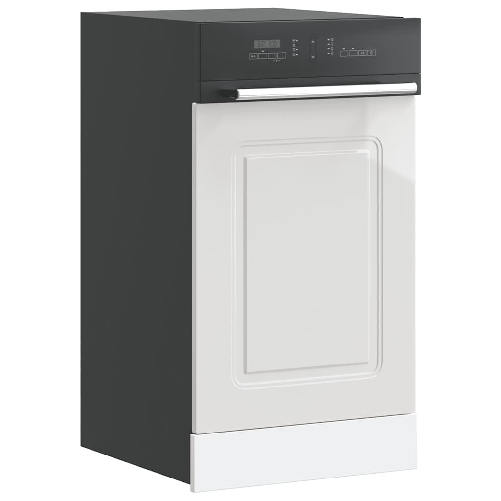 vidaXL Façade de lave-vaisselle Kalmar Blanc brillant 45x1,5x67 cm