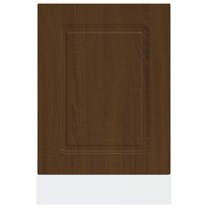 vidaXL Façade de lave-vaisselle Kalmar aspect chêne marron 45x1,5x67 cm