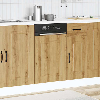 vidaXL Façade de lave-vaisselle Kalmar en chêne artisan 45x1,5x67 cm