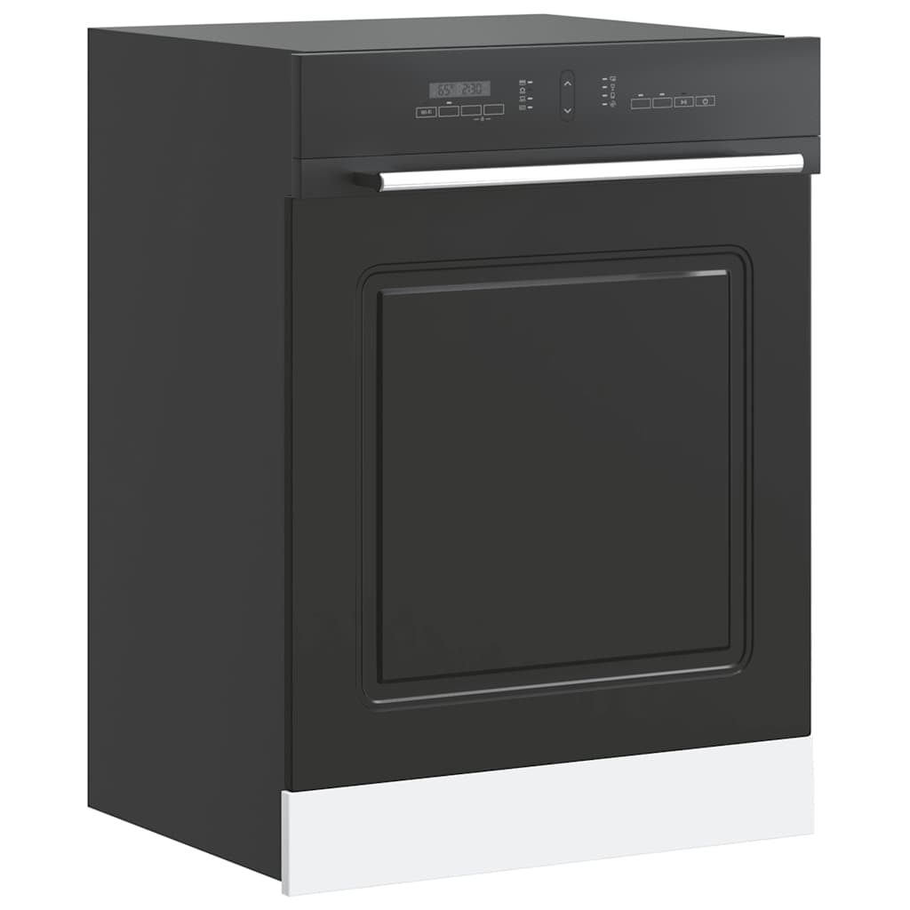 vidaXL Geschirrspülerblende Kalmar Schwarz 60x1,5x67 cm Holzwerkstoff