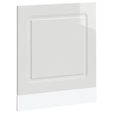 vidaXL Geschirrspülerblende Kalmar Hochglanz-Weiß 60x1,5x67 cm