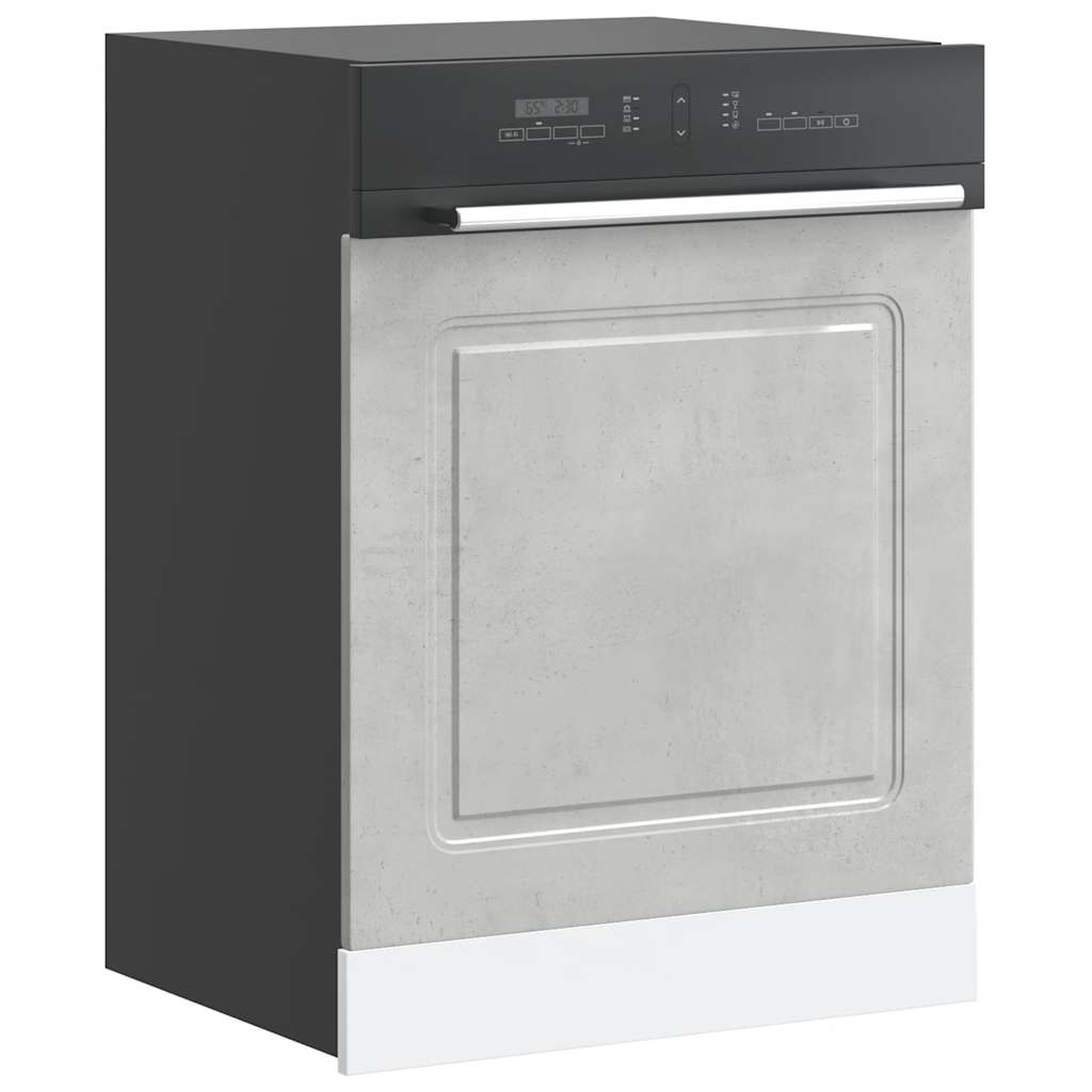 vidaXL Geschirrspülerblende Kalmar Betongrau 60x1,5x67cm Holzwerkstoff
