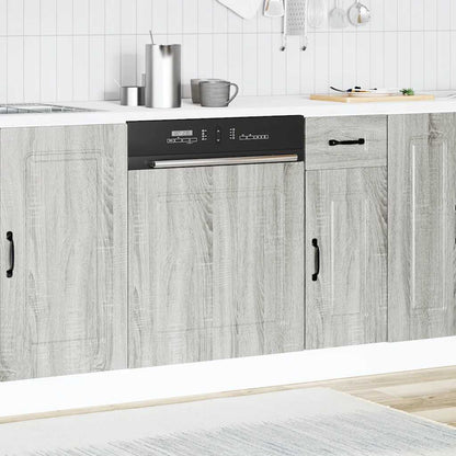 vidaXL Façade de lave-vaisselle Kalmar Gris Sonoma 60x1,5x67 cm