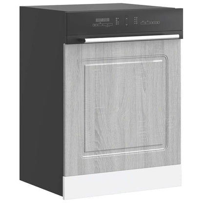 vidaXL Façade de lave-vaisselle Kalmar Gris Sonoma 60x1,5x67 cm