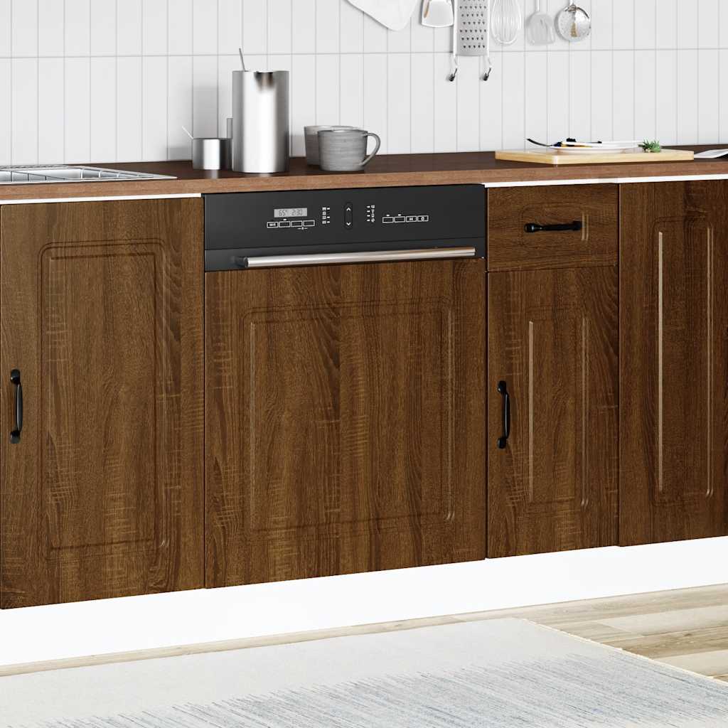vidaXL Geschirrspülerblende Kalmar Braun Eichen-Optik 60x1,5x67 cm