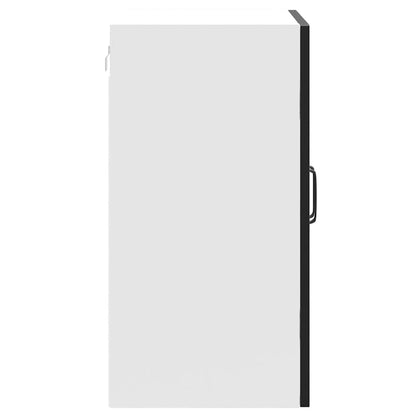 vidaXL Armoire haute de cuisine avec porte en verre Kalmar Noir Bois d'ingénierie