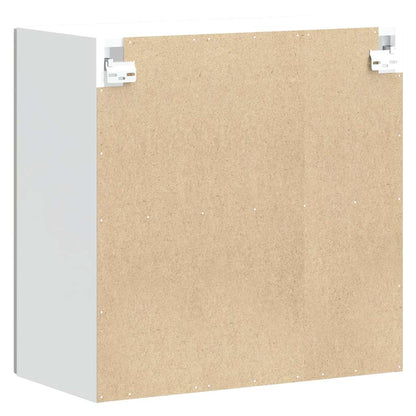 vidaXL Küchen-Hängeschrank mit Glastür Kalmar Hochglanz-Weiß Holzwerkstoff