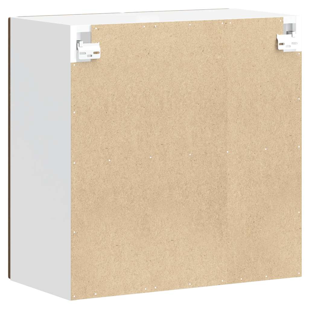 vidaXL Küchen-Hängeschrank mit Glastür Kalmar Räuchereiche Holzwerkstoff