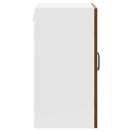 vidaXL Küchen-Hängeschrank mit Glastür Kalmar Braun Eichen-Optik