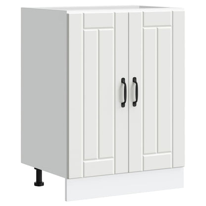 vidaXL Meuble sous-évier Lucca Blanc Bois d'ingénierie
