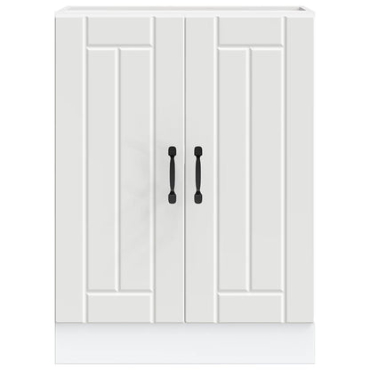 vidaXL Meuble sous-évier Lucca Blanc Bois d'ingénierie