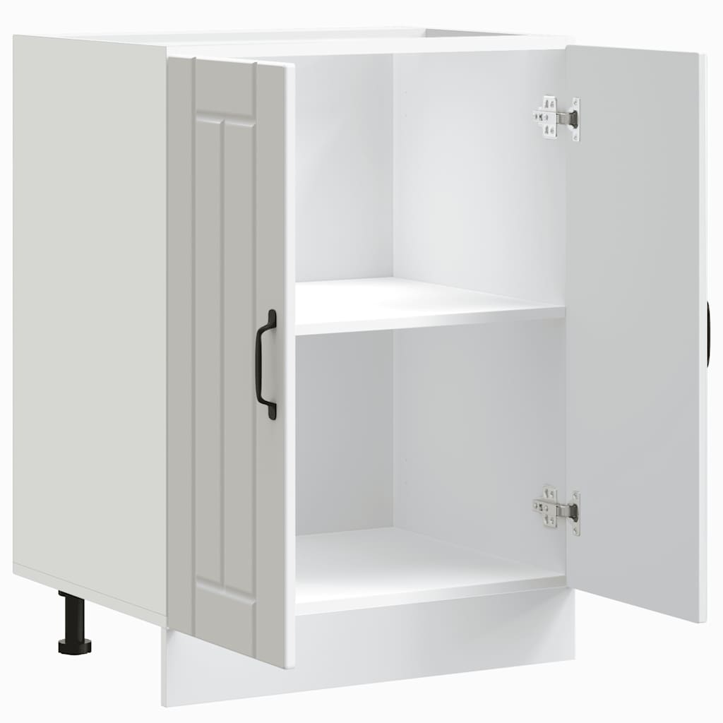 vidaXL Meuble sous-évier Lucca Blanc Bois d'ingénierie